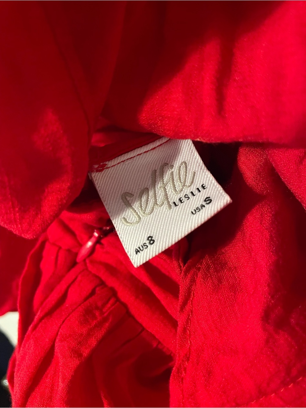 Red Mini Ruffle Dress - Picture 6 of 6